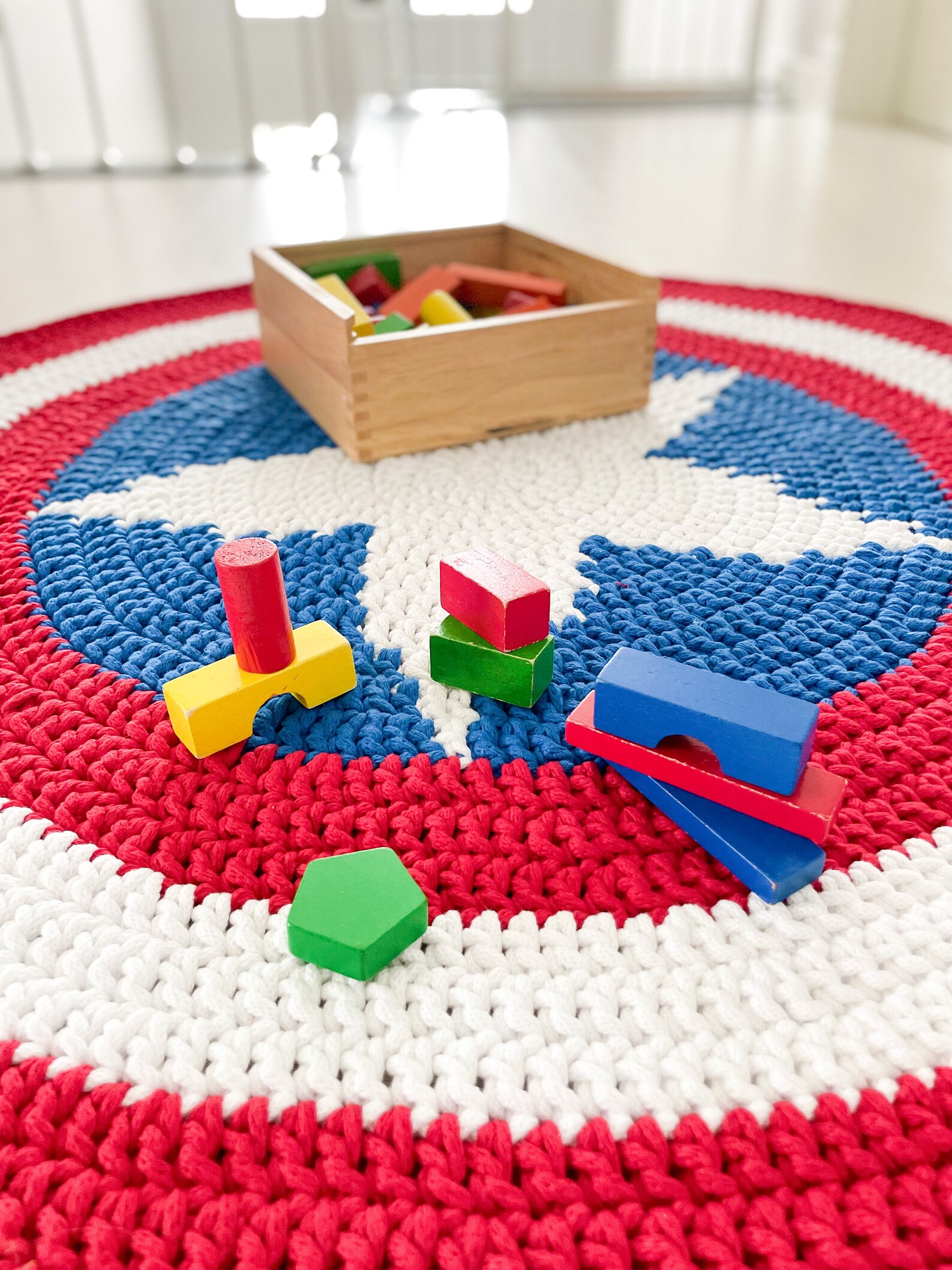 Captain America Crochet Rug, Superhero Rug, Rug for a Boy, Baby Room ...