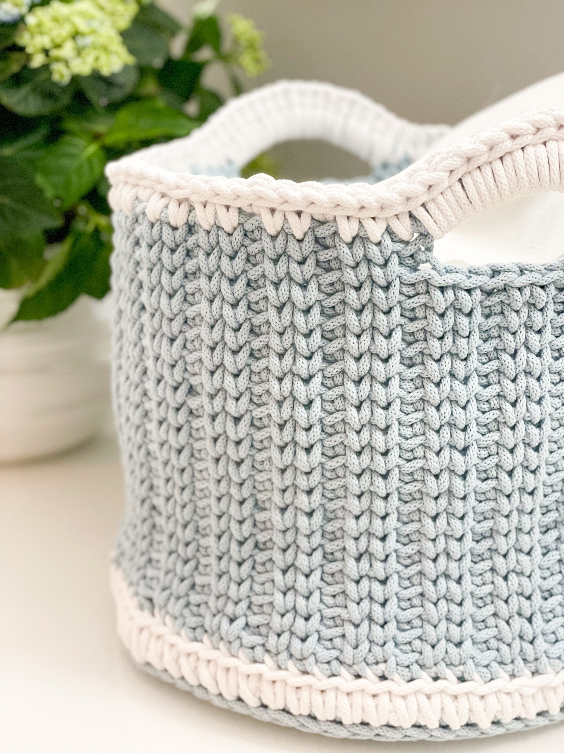 Crochet Basket “CLOUD” Video Tutorial, Crochet Round Basket Pattern - Etsy