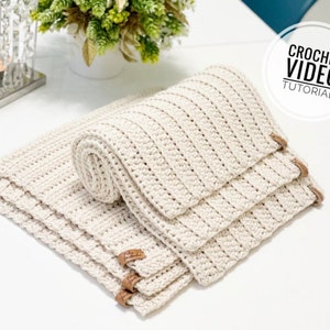 Crochet placemat pattern, Table mat video tutorial, DIY crochet patterns