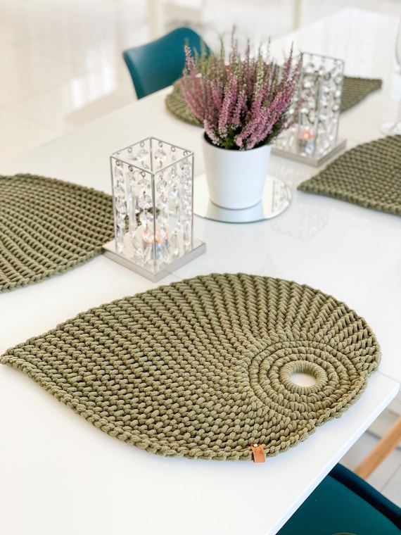 Crochet Placemat VIDEO TUTORIAL Tunisian Crochet Tablemat Etsy