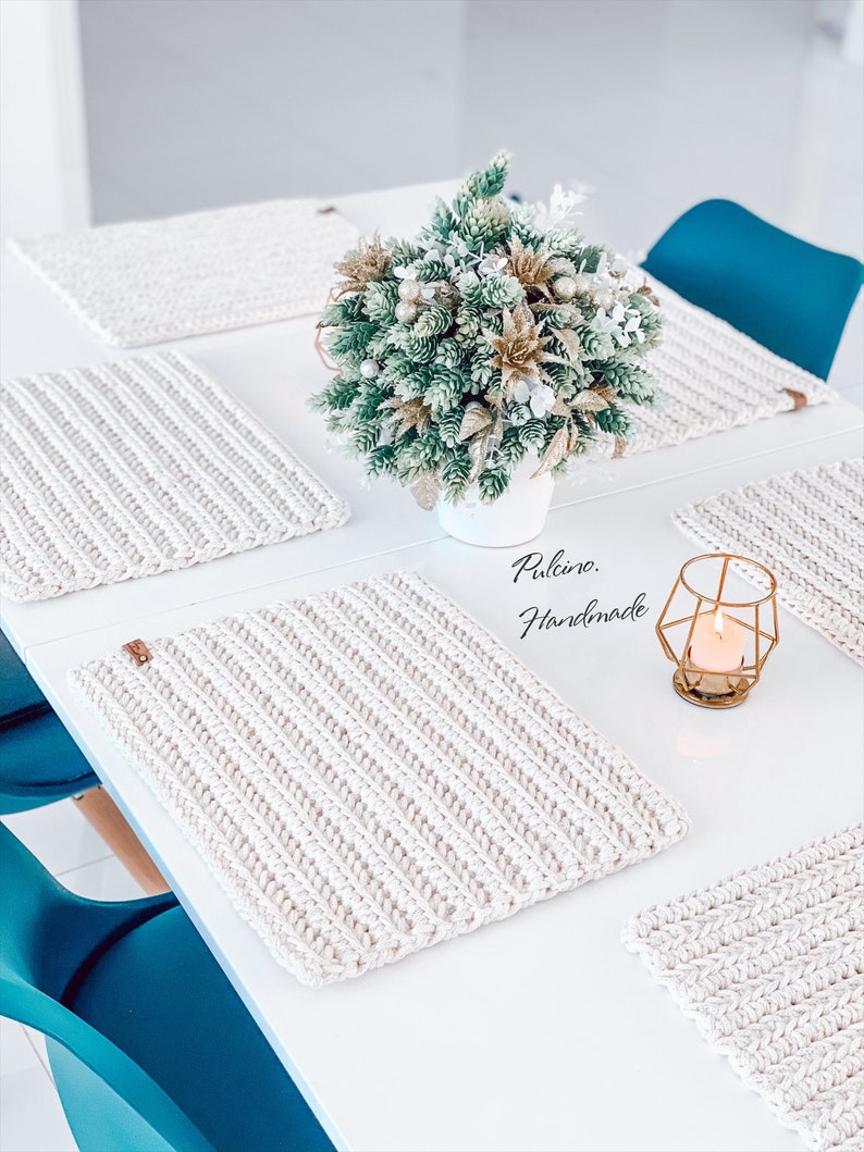 Crochet Placemat VIDEO Tutorial Crochet Coaster VIDEO Etsy