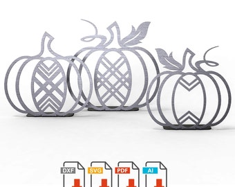 Standing Pumpkin cutouts - Fall Décor - Autumn - Pumpkin Season | DXF Files | Plasma Laser CNC Cut | Metal laser cut