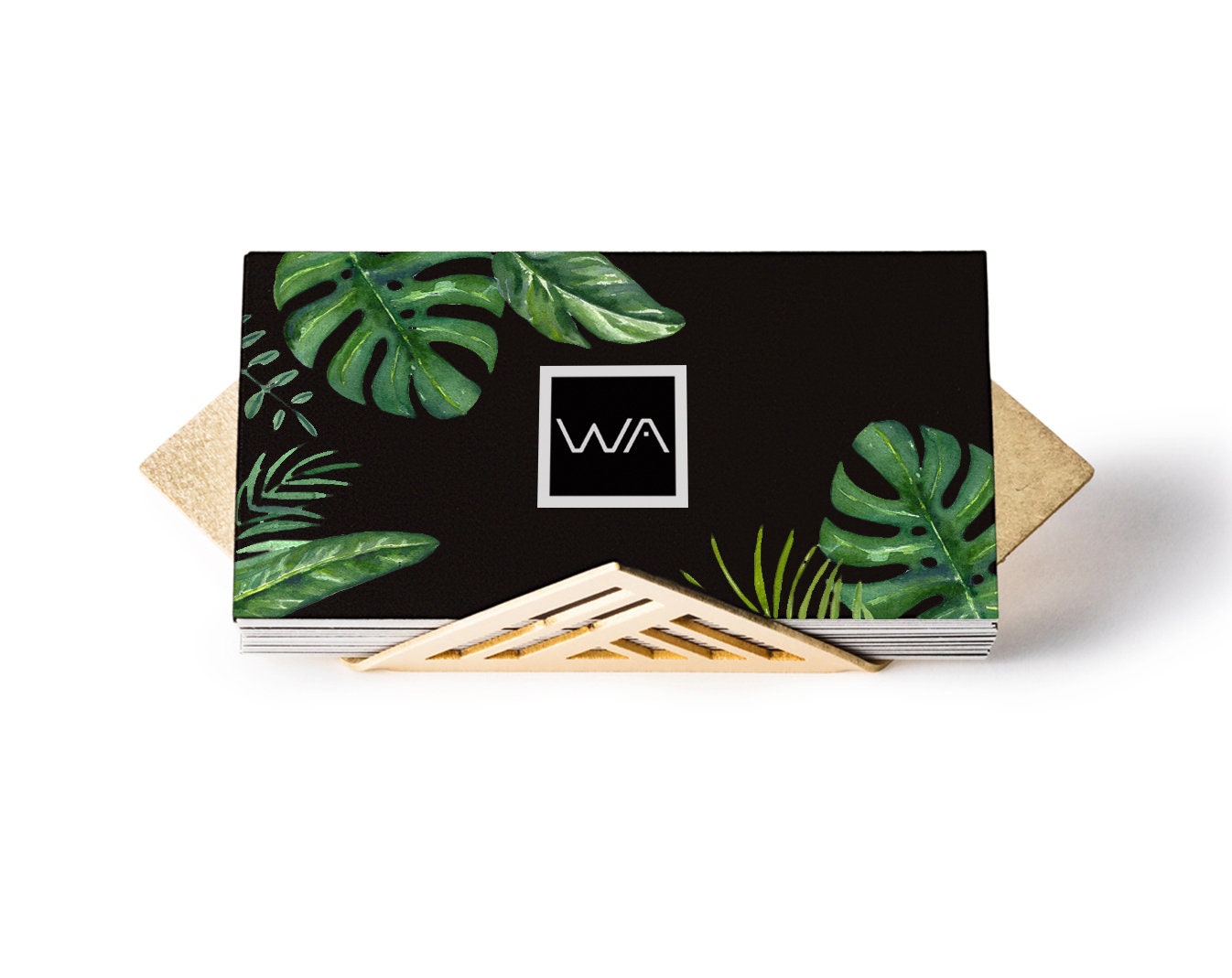 Modern Brass Business Card Stand. Desktop Accessories. - Etsy