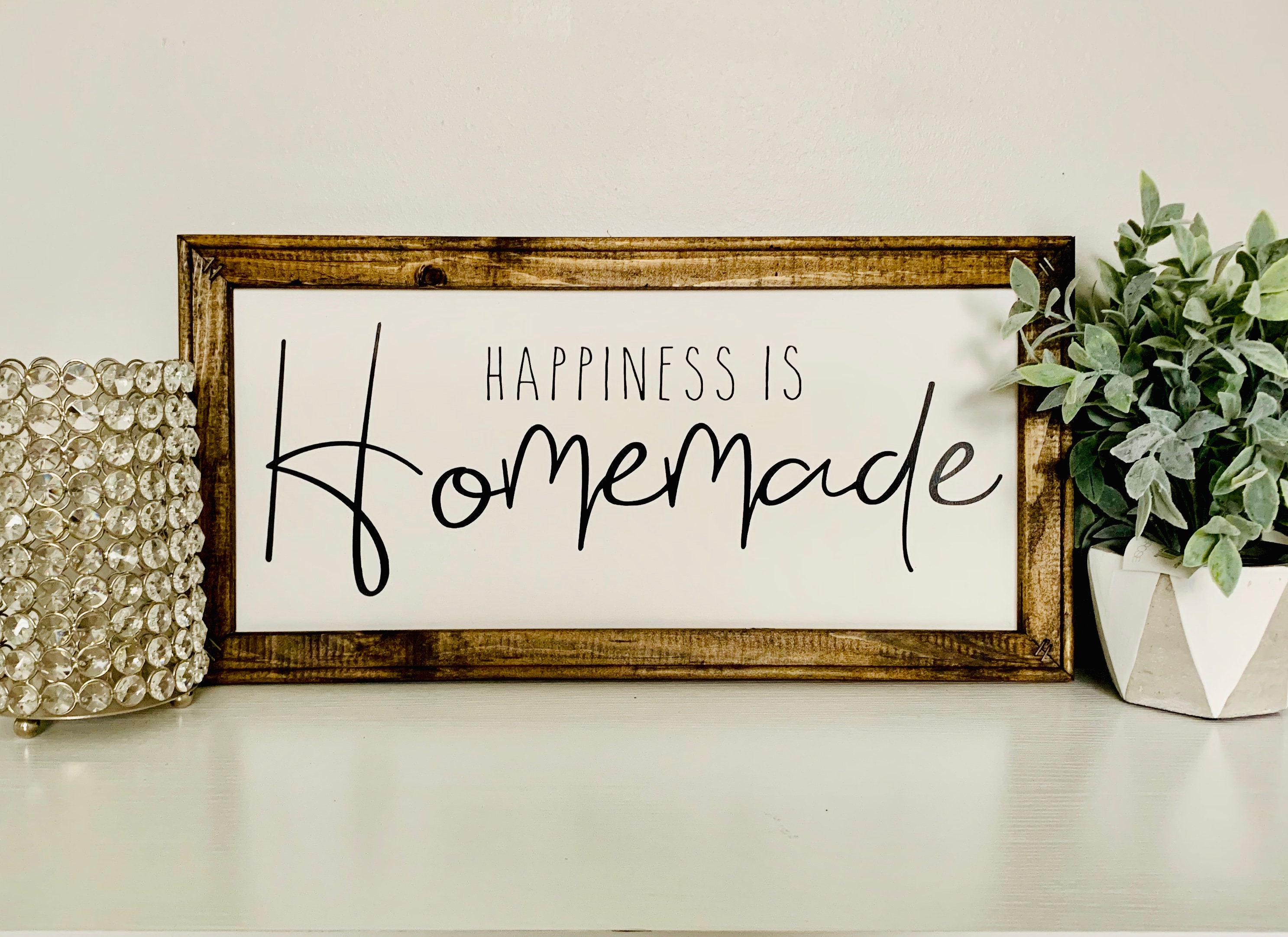Happiness is Homemade Happy Quotes Home Decor Happy Home Etsy