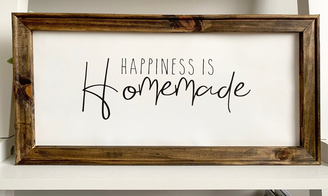 Happiness is Homemade Happy Quotes Home Decor Happy Home Etsy