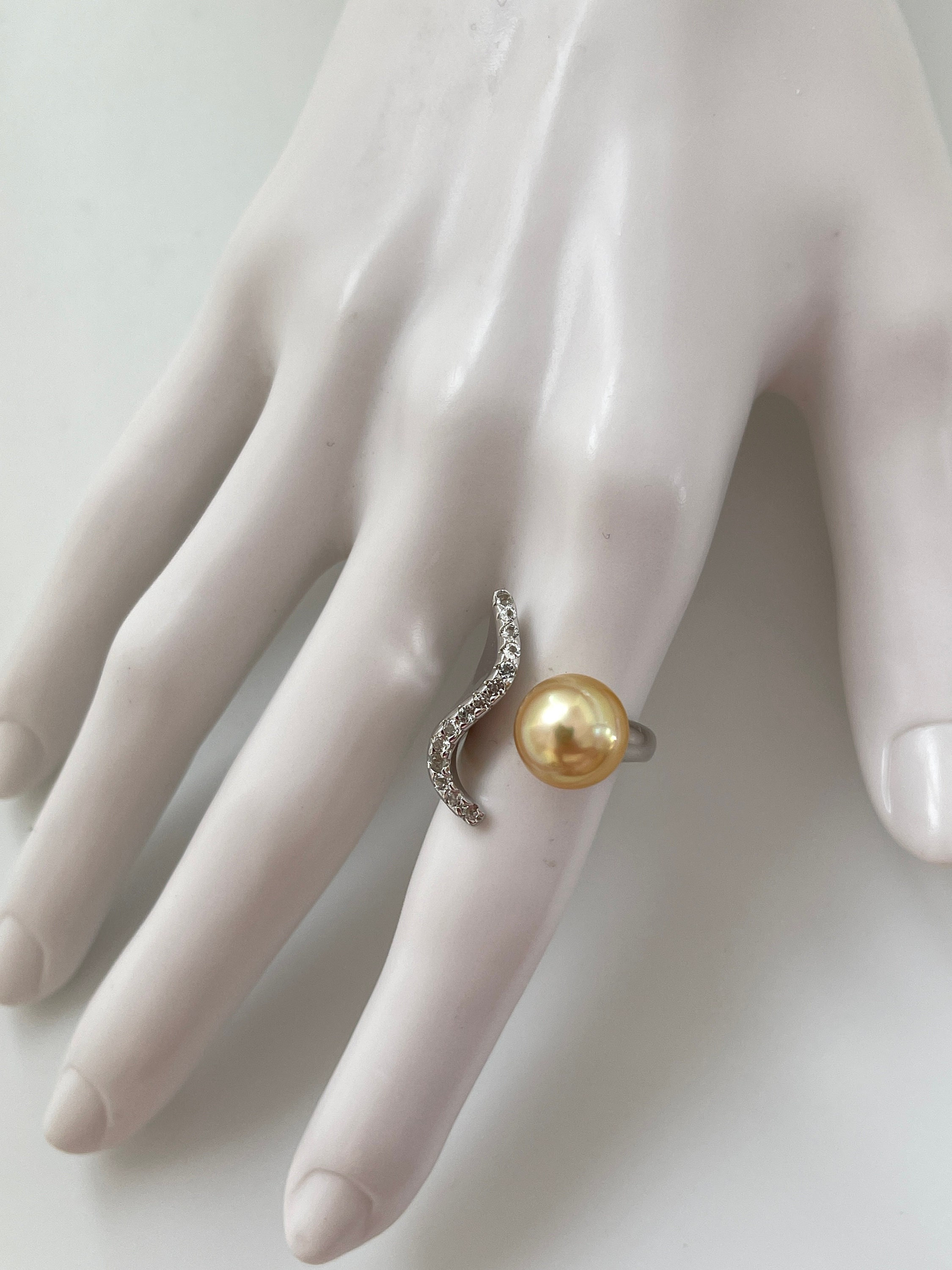 Bague Or 18 Carats Avec Perle De Culture - Taille 52 - 3,10g - Occasion Très Bon État