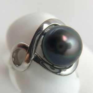 10mm Tahitian Cultured Pearl Ring Size 7