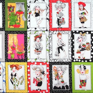 0,6 m Patchworkstoff Loralie Sew Creative Frauen Panel 画像 1