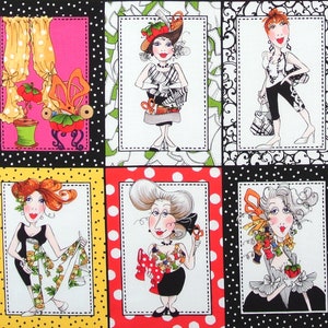 0,6 m Patchworkstoff Loralie Sew Creative Frauen Panel 画像 2