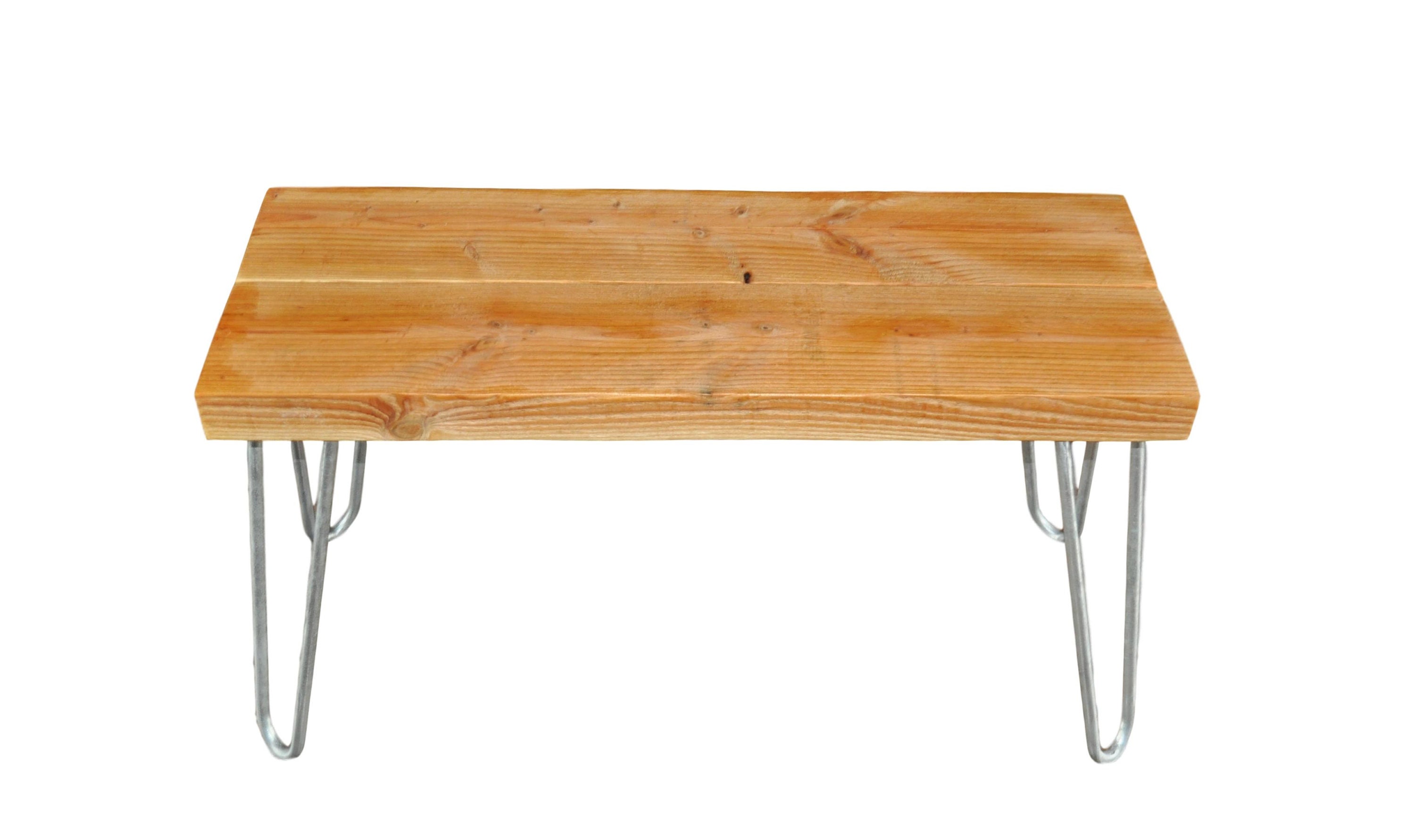 Garden Bench Mik Wooden Bench With Metal Hairpin Legs Etsy