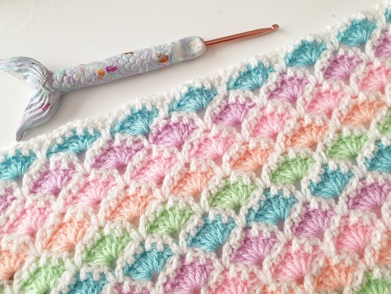 Rainbow mermaid blanket hotsell