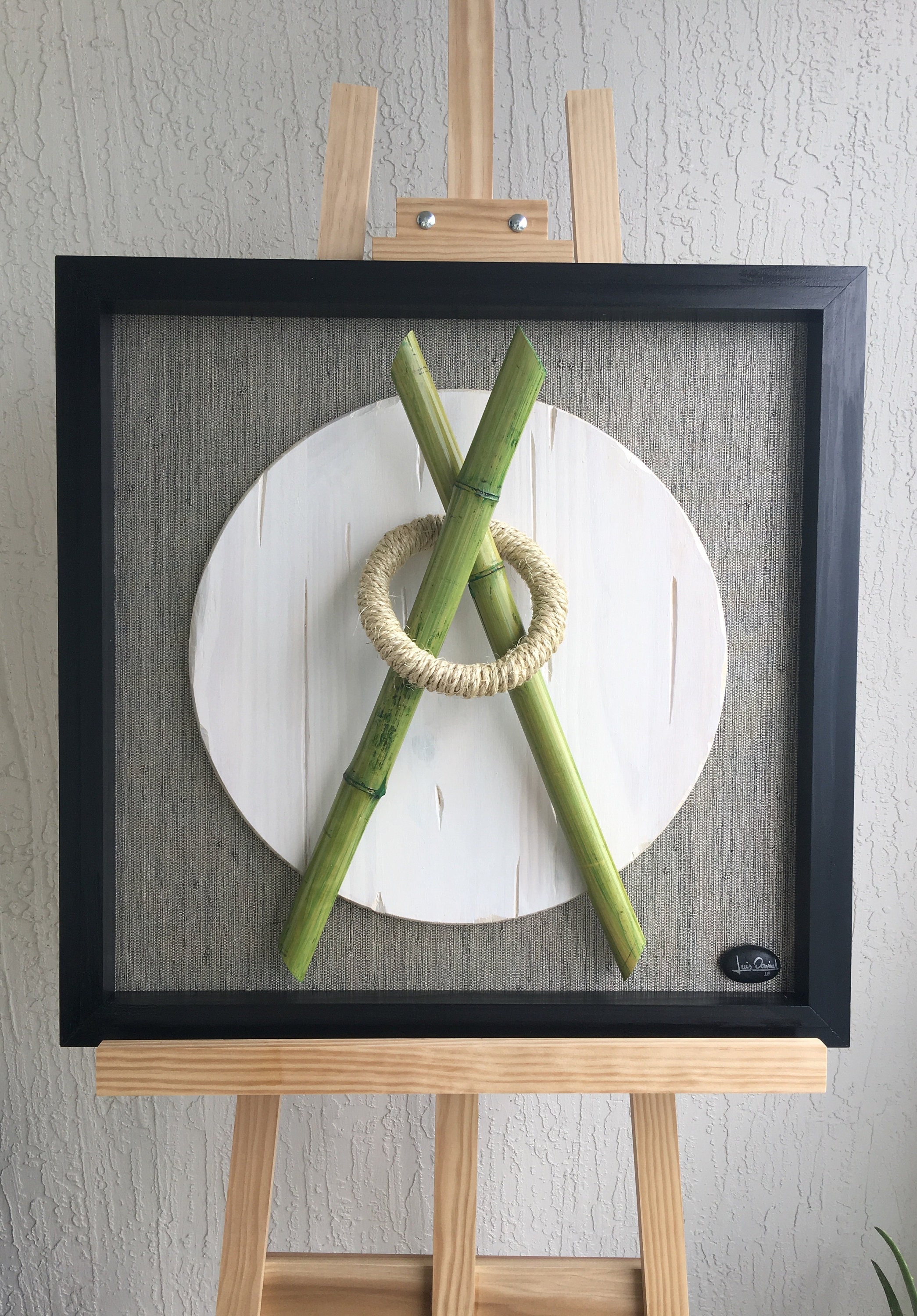 Framed Art Decor Artwork Bamboo Art Handmade Artwork Home Etsy