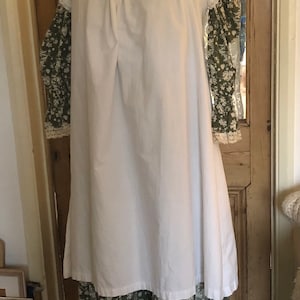 White Victorian calico Prarie smock nightdress