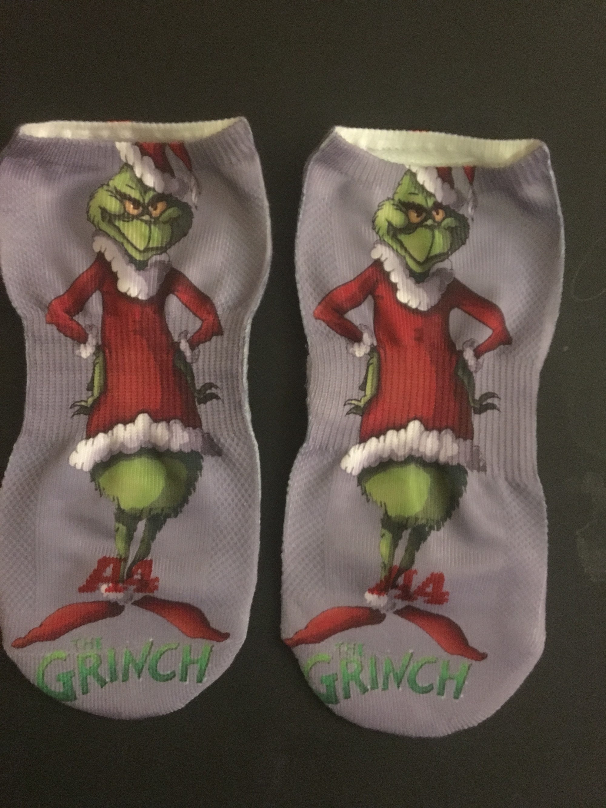 Grinch No Show Socks | Etsy