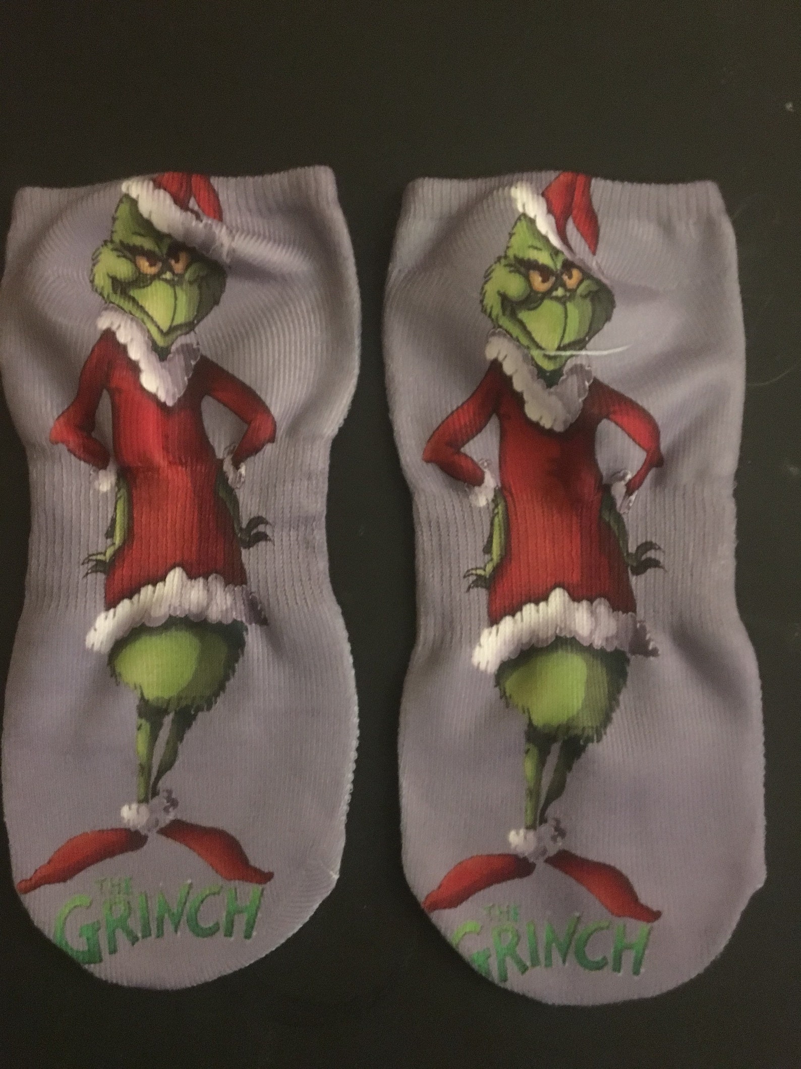 Grinch No Show Socks Etsy