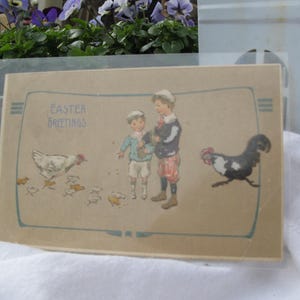Antica cartolina di Pasqua, decorazione pasquale shabby