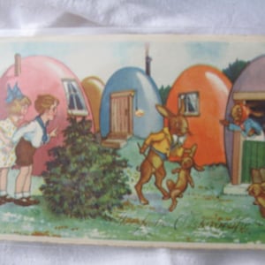 Antica cartolina di Pasqua, decorazione pasquale shabby