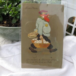 Antica cartolina di Pasqua in stile Art Nouveau, decorazione shabby antica decorazione di Pasqua