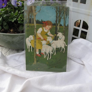 Antica cartolina di Pasqua, decorazione pasquale shabby