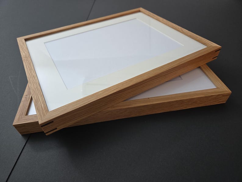 Oiled White Oak Picture Frame With Mat / Museum Grade / UV Blocking - Etsy
