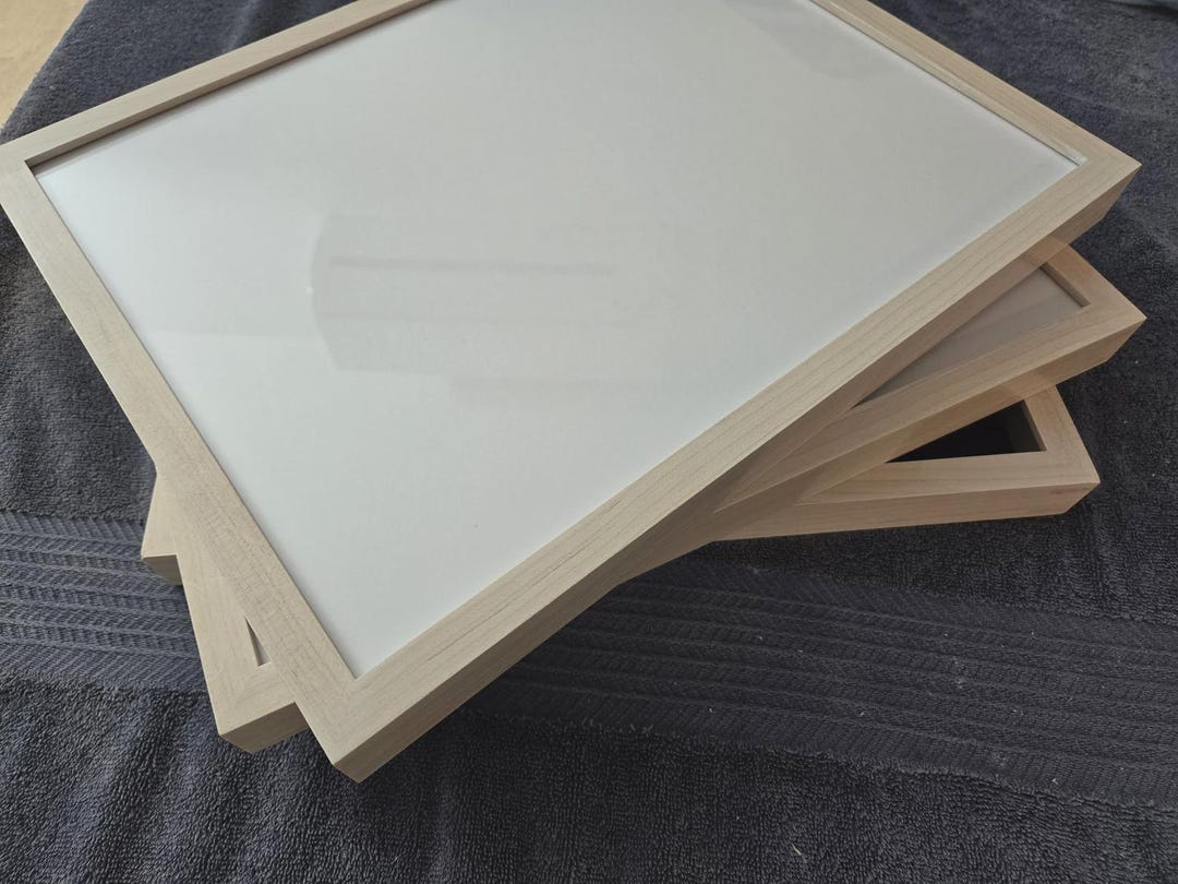 Washed Maple Picture Frame With Mat / Museum Grade / UV Blocking - Etsy