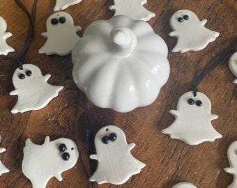 Cute Spooky Halloween Clay Ghost Hanging Decoration; Home; Hanging Ornament; Home Decoration; Decoration; Tag