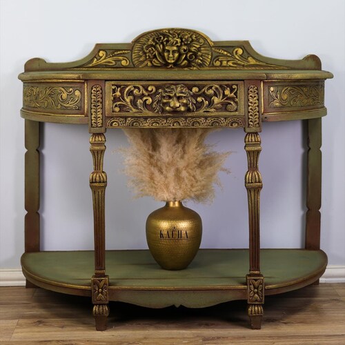 Hand Carved Console Table Etsy