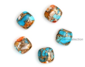 Use For Gold And Silver Jewelry Oyster Turquoise Coffin Shape 29x18x4 Cabochon Best Quality Oyster Turquoise Mohave 23 Ct Loose Gemstone