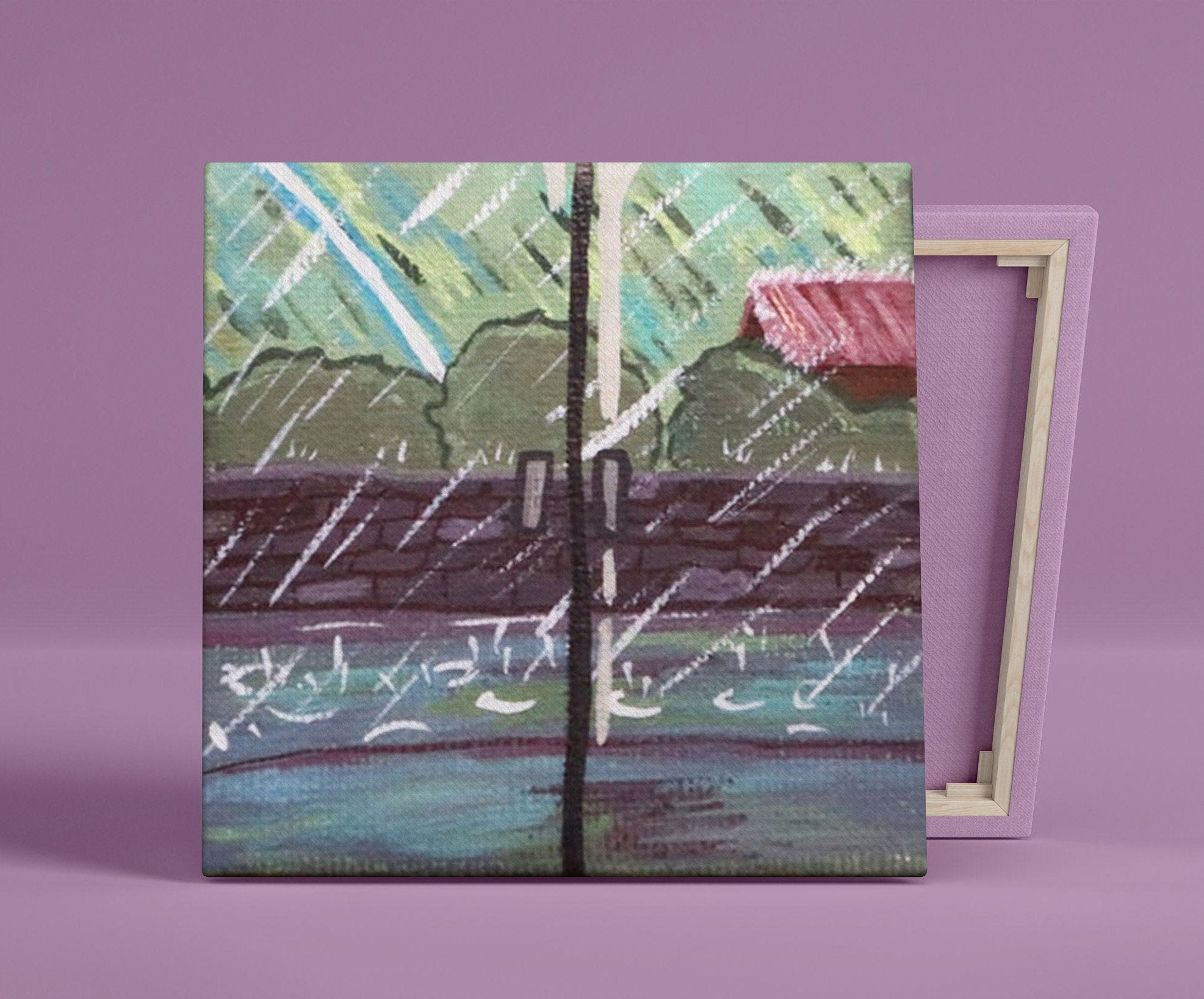 Peinture , Mini Tableau Ponyo sur La Falaise