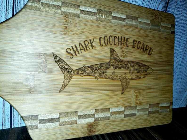 Download Inlay Bamboo Shark Coochie Board Kitchen Dining Home Living Delage Com Br