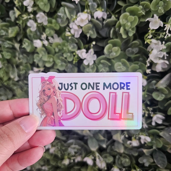 Doll Collector Sticker For Decor, Planner, Journal, Junk Journal, Laptop and Many More, Trendy Sticker,  Holographic Finish, Blonde Hair