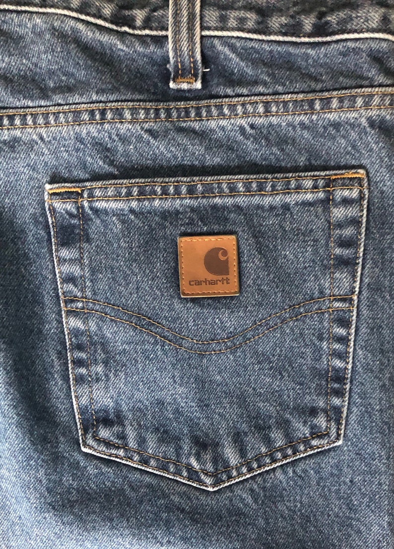 Vintage Raw Denim Carpenter Carhartt Jeans - Etsy