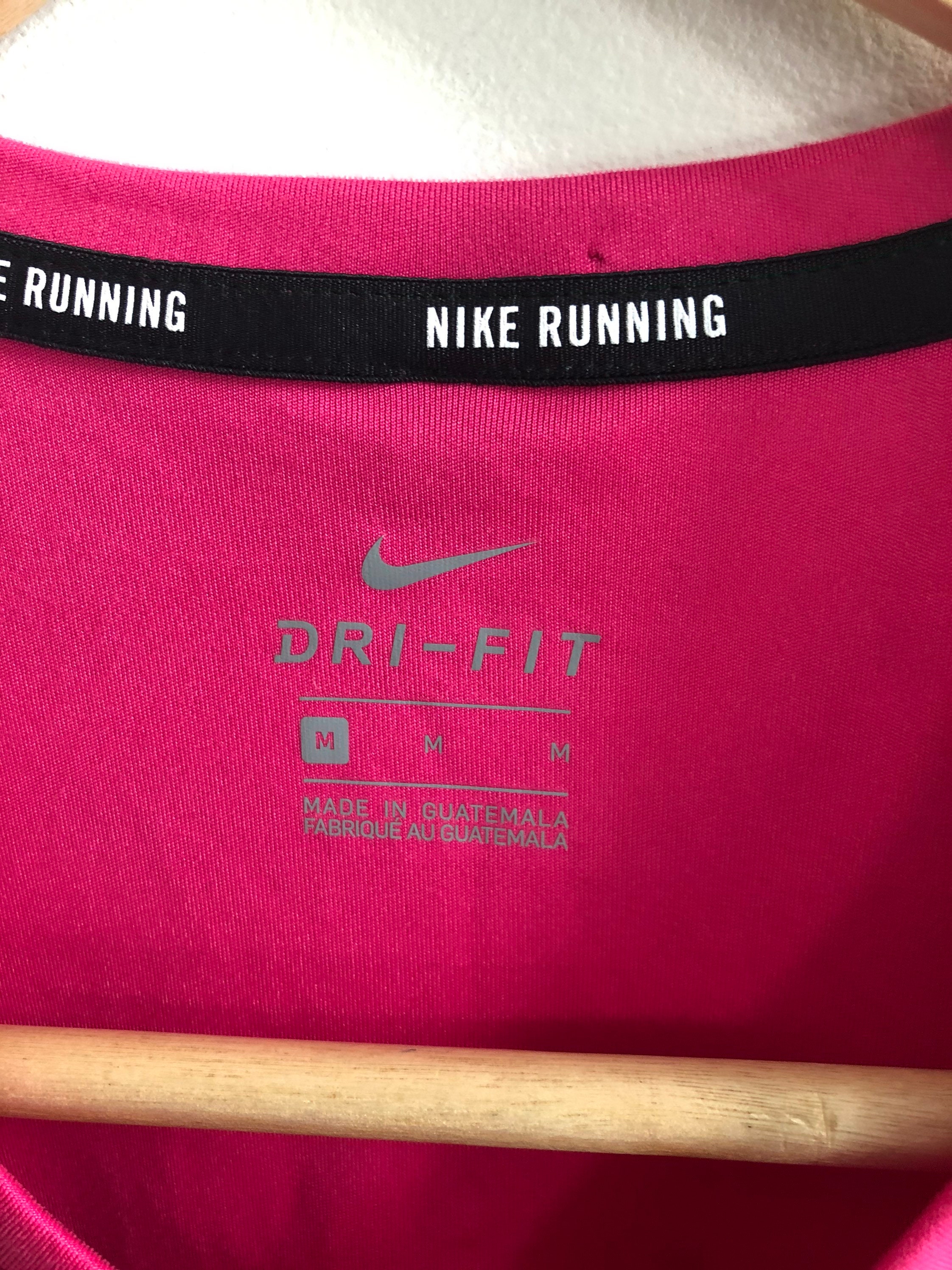 Nike Short Sleeve Dri Fit Micro Fiber Hot Pink Running Shirt Etsy