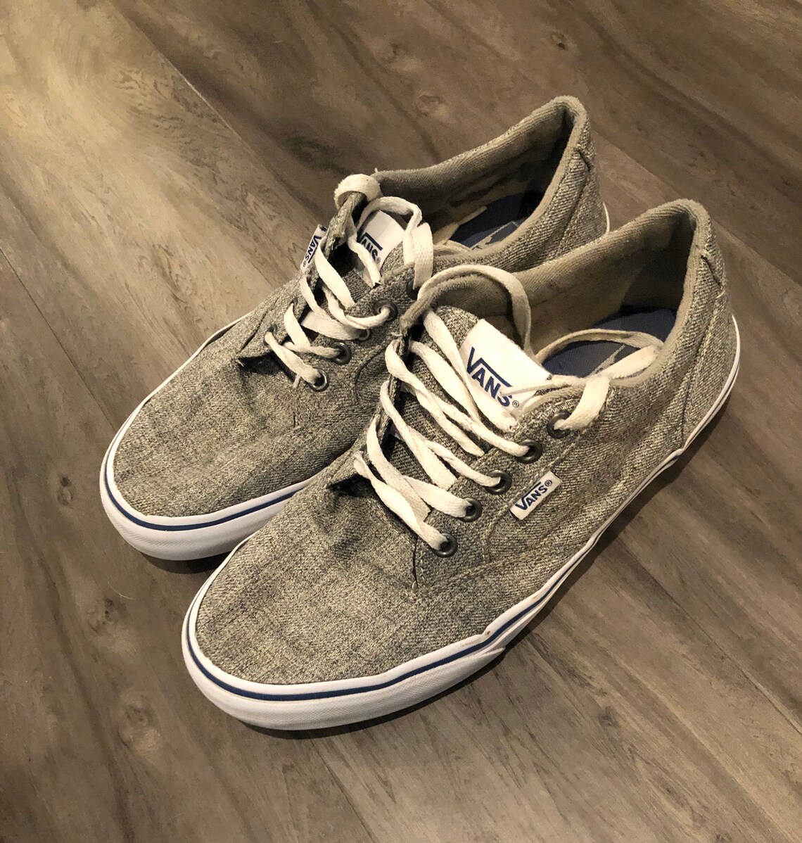 Vans Grey Sneakers Mens Size 8 Etsy