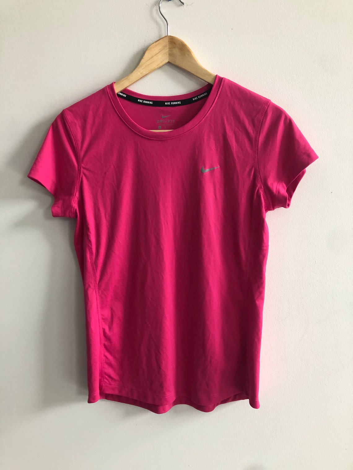 Nike Short Sleeve Dri Fit Micro Fiber Hot Pink Running Shirt Etsy