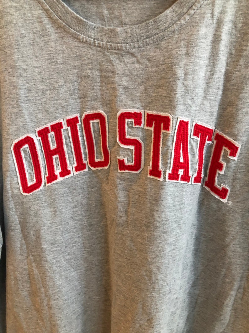 Grey Ohio State Buckeyes Graphic Tee Shirt