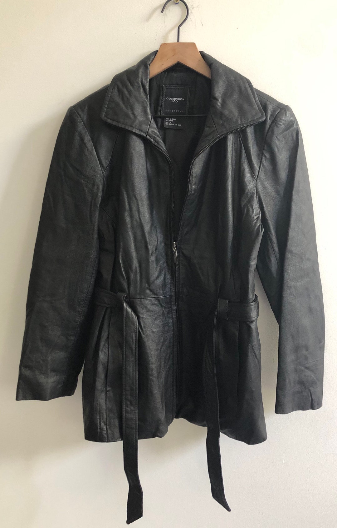 Colebrook and Co Genuine Leather Jacket Trench - Etsy