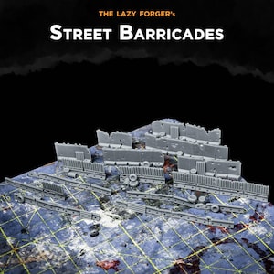 Street Barracades - Battlefields of Tomorrow - 6mm - 10mm - The Lazy Forger