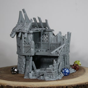 Timber Frame Ruin #2 | 28mm -15mm -10mm | 5E, Pathfinder, Frostgrave, Mordheim, Forgotten Realms