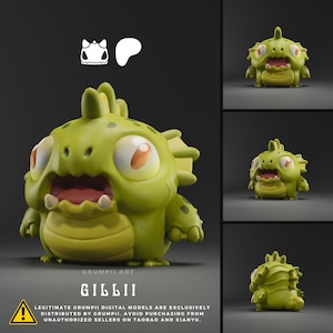 Gillii- Deep Sea Monsters | Grumpii | Chonki Boi Mini | Art Toy | Chibi