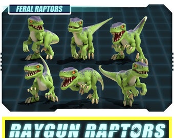 Raygun Raptors Feral Raptors | 28/32mm | Treadhead Rad | Velociraptor