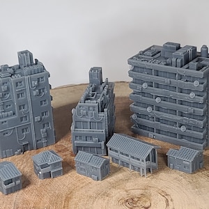 Asian City 3 - Set of 8 - Battlefields of Tomorrow - 6mm - 10mm - The Lazy Forger