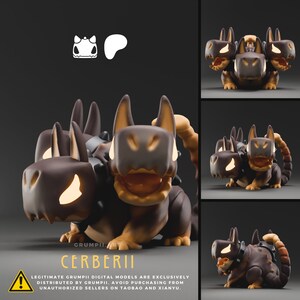 Cerberii - Greek Mythos | Grumpii | Chonki Boi Mini | Art Toy | Chibi