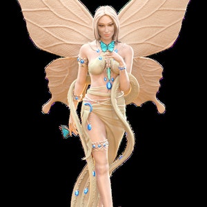 Athalia - Butterfly Sorceress - Moth Priestess -  Fairy Queen - 1:12 Scale - Printomancer - Dungeons and Dragons
