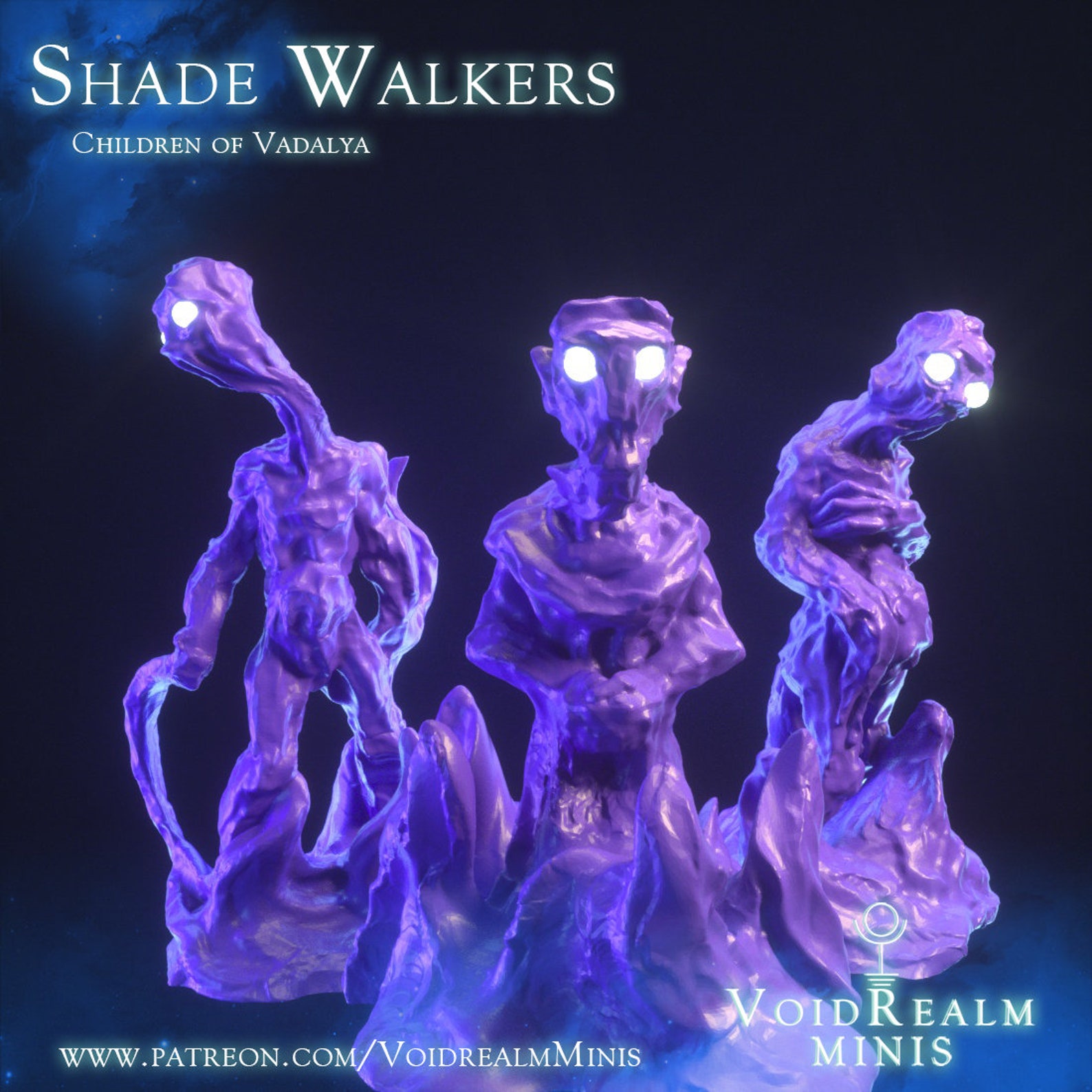 Shade Walkers set of 3 RESIN Voidrealm Minis DnD Etsy