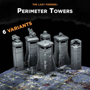 Perimeter Towers - set of 6 - Battlefields of Tomorrow - 6mm - 10mm - The Lazy Forger