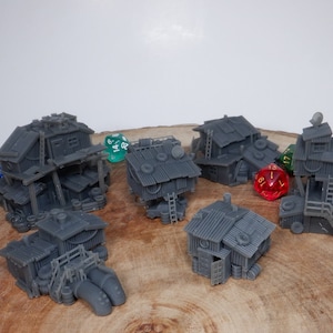 Shanty Town 2 - Set of 6 - Battlefields of Tomorrow - 6mm - 10mm - The Lazy Forger