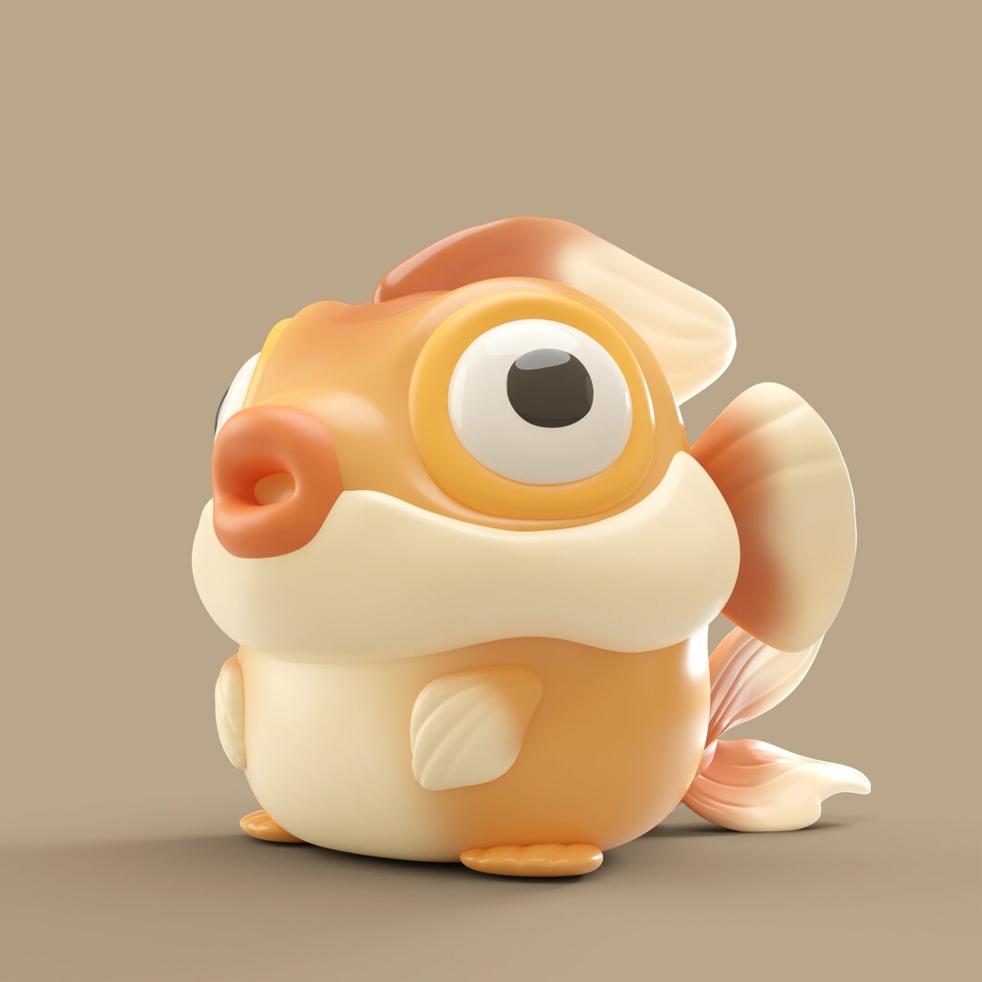 Goldfish | Grumpii | Chonki Boi Mini | Art Toy | Chibi - Etsy