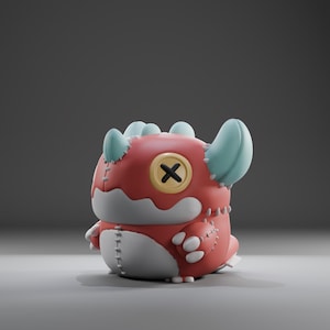 Stuffi - Dinosaur/Dragon/Monster Plushy | Grumpii | Chonki Boi Mini | Art Toy | Chibi
