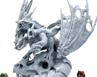 Tiamat, The 5-Headed Dragon | Boss Dragon | RESIN | Dungeons and Dragons | Pathfinder | Statue | 2Moronic